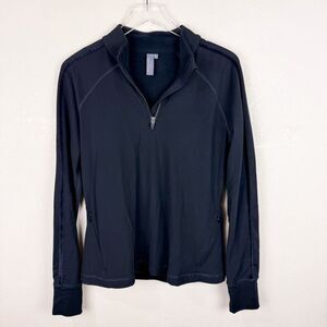 Sweaty Betty Pullover Quarter Zip Black Sweatshirt Size XL